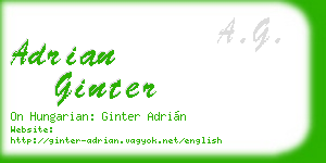 adrian ginter business card